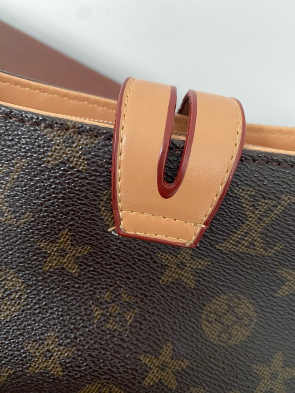 Designer-Inspired Monogram Mini Shoulder Bag in Brown and Tan - Picture 6 of 16